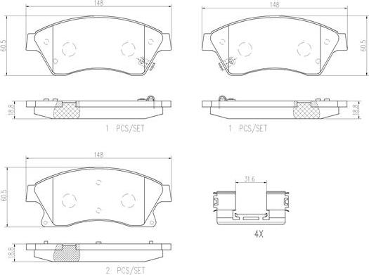 Brembo P59076N - Гальмівні колодки, дискові гальма avtolavka.club