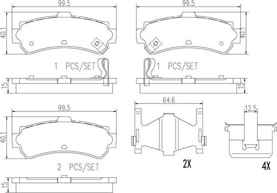 Brembo P56035N - Гальмівні колодки, дискові гальма avtolavka.club