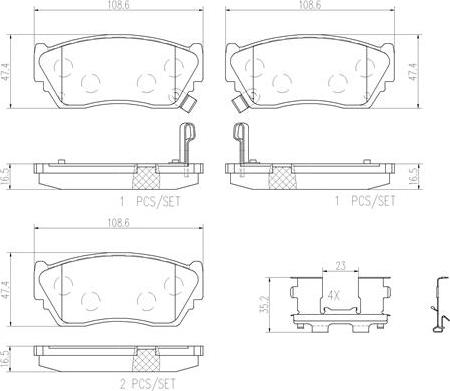 Brembo P56027N - Гальмівні колодки, дискові гальма avtolavka.club