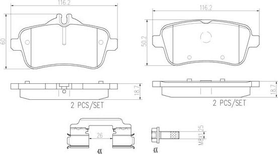 Brembo P50099N - Гальмівні колодки, дискові гальма avtolavka.club