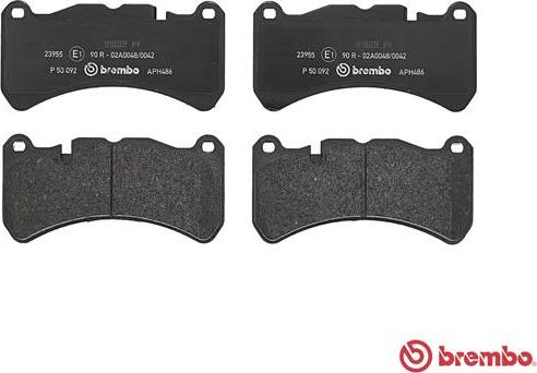 Brembo P 50 092 - Гальмівні колодки, дискові гальма avtolavka.club