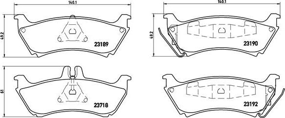 Brembo P 50 044 - Гальмівні колодки, дискові гальма avtolavka.club