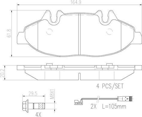 Brembo P50050N - Гальмівні колодки, дискові гальма avtolavka.club