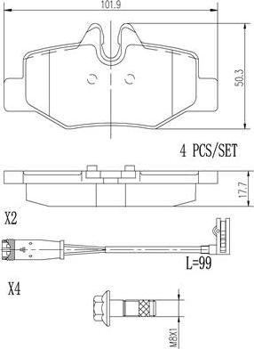 Brembo P50051N - Гальмівні колодки, дискові гальма avtolavka.club