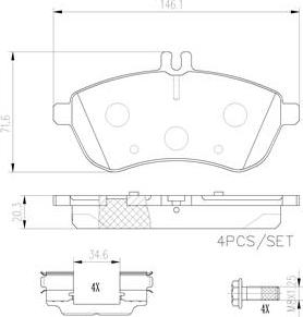 Brembo P50067N - Гальмівні колодки, дискові гальма avtolavka.club