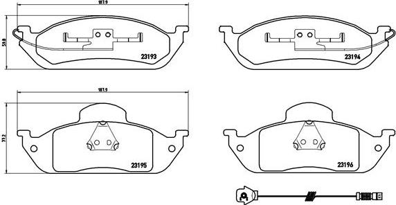 Brembo P 50 039 - Гальмівні колодки, дискові гальма avtolavka.club