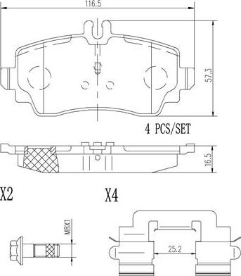 Brembo P50035N - Гальмівні колодки, дискові гальма avtolavka.club