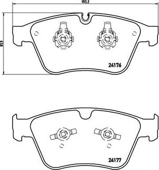 Brembo P 50 105 - Гальмівні колодки, дискові гальма avtolavka.club