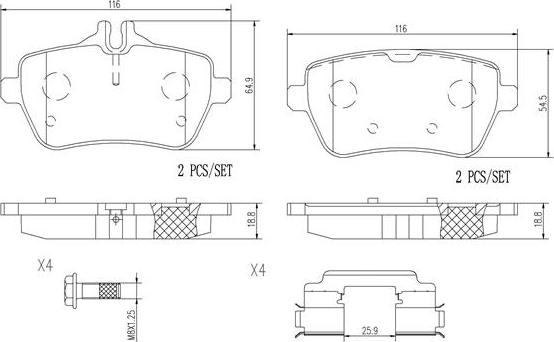 Brembo P50103N - Гальмівні колодки, дискові гальма avtolavka.club