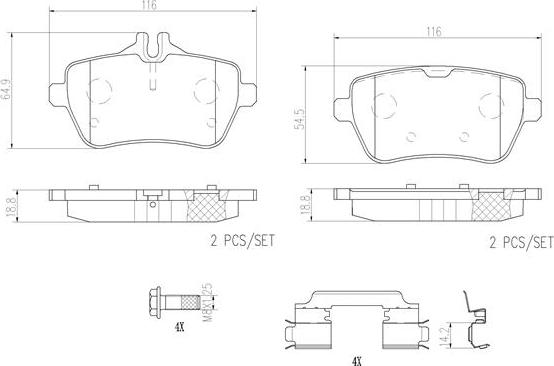 Brembo P50117N - Гальмівні колодки, дискові гальма avtolavka.club