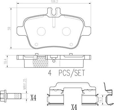 Brembo P50135N - Гальмівні колодки, дискові гальма avtolavka.club