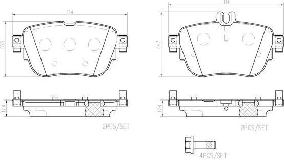 Brembo P50136N - Гальмівні колодки, дискові гальма avtolavka.club