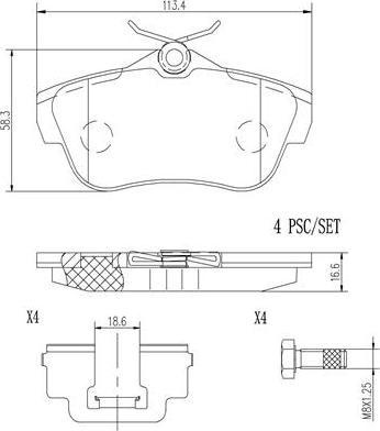 Brembo P61095N - Гальмівні колодки, дискові гальма avtolavka.club