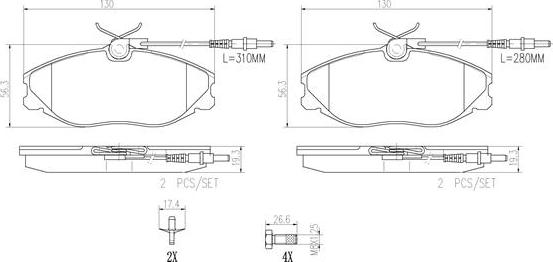 Brembo P61057N - Гальмівні колодки, дискові гальма avtolavka.club