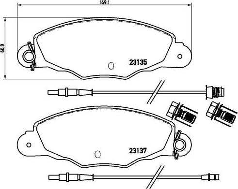 Brembo P 61 061 - Гальмівні колодки, дискові гальма avtolavka.club