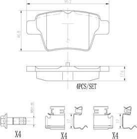 Brembo P61080N - Гальмівні колодки, дискові гальма avtolavka.club