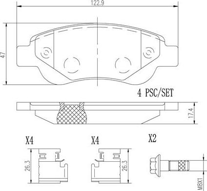 Brembo P61081N - Гальмівні колодки, дискові гальма avtolavka.club