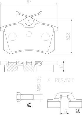 Brembo P61088N - Гальмівні колодки, дискові гальма avtolavka.club