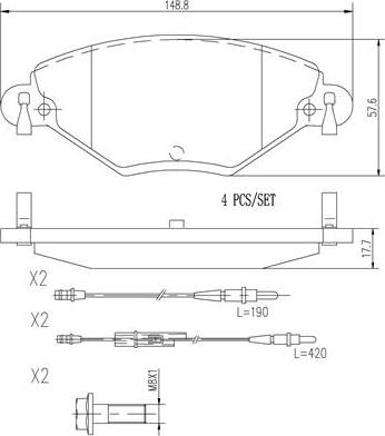 Brembo P61071N - Гальмівні колодки, дискові гальма avtolavka.club