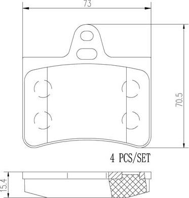 Brembo P61073N - Гальмівні колодки, дискові гальма avtolavka.club