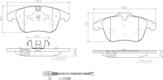 Brembo P61106N - Гальмівні колодки, дискові гальма avtolavka.club