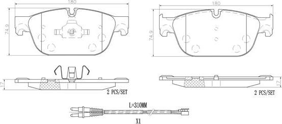 Brembo P61107N - Гальмівні колодки, дискові гальма avtolavka.club