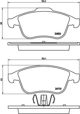 Brembo P 68 047 - Гальмівні колодки, дискові гальма avtolavka.club