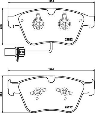 Brembo P 05 003 - Гальмівні колодки, дискові гальма avtolavka.club