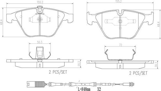 Brembo P06045N - Гальмівні колодки, дискові гальма avtolavka.club