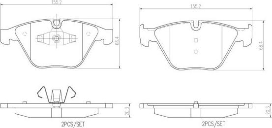 Brembo P06055N - Гальмівні колодки, дискові гальма avtolavka.club