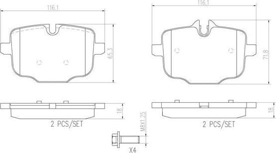 Brembo P06061N - Гальмівні колодки, дискові гальма avtolavka.club