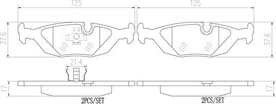 Brembo P06009N - Гальмівні колодки, дискові гальма avtolavka.club