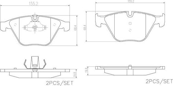 Brembo P06081N - Гальмівні колодки, дискові гальма avtolavka.club