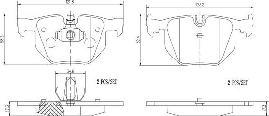 Brembo P06029N - Гальмівні колодки, дискові гальма avtolavka.club