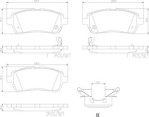 Brembo P16013N - Гальмівні колодки, дискові гальма avtolavka.club