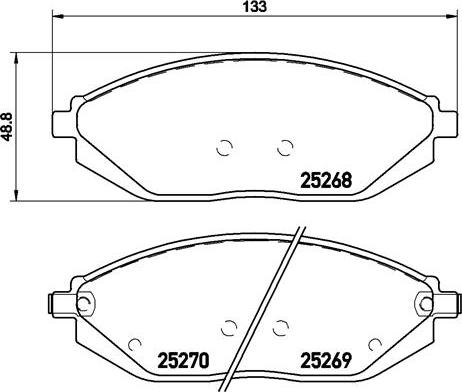 Brembo P 10 054 - Гальмівні колодки, дискові гальма avtolavka.club