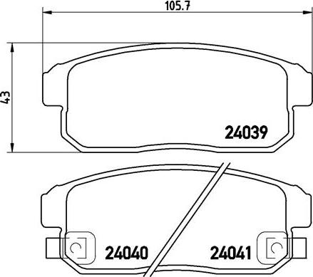 Brembo P 10 005 - Гальмівні колодки, дискові гальма avtolavka.club