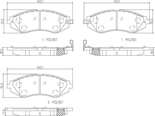 Brembo P10032N - Гальмівні колодки, дискові гальма avtolavka.club