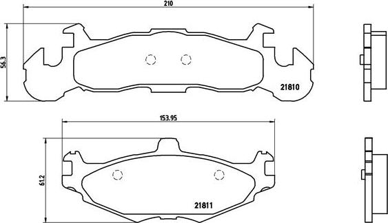 Brembo P 11 001 - Гальмівні колодки, дискові гальма avtolavka.club