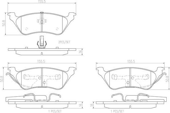 Brembo P11014N - Гальмівні колодки, дискові гальма avtolavka.club