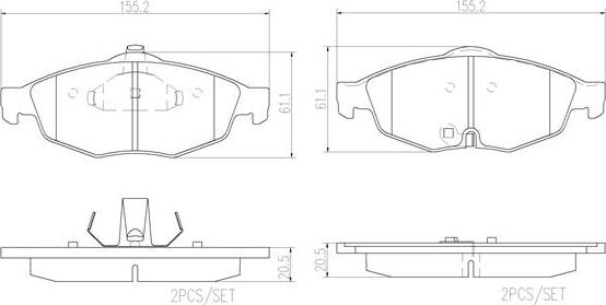 Brembo P11016N - Гальмівні колодки, дискові гальма avtolavka.club