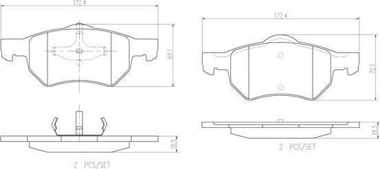 Brembo P11013N - Гальмівні колодки, дискові гальма avtolavka.club