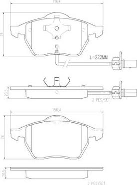 Brembo P85060N - Гальмівні колодки, дискові гальма avtolavka.club