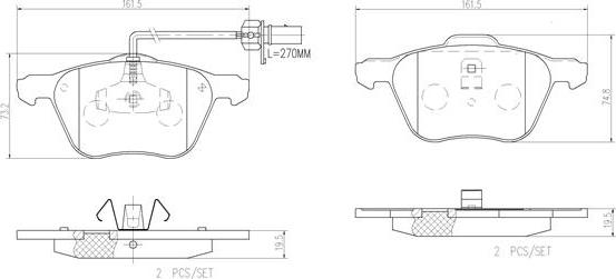 Brembo P85061N - Гальмівні колодки, дискові гальма avtolavka.club