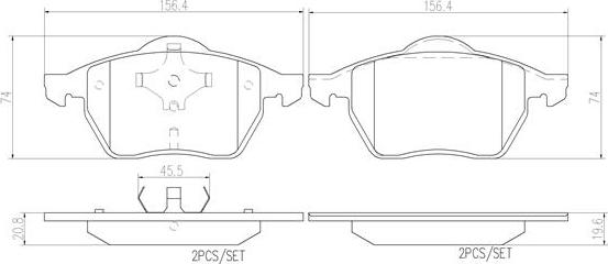 Brembo P85035N - Гальмівні колодки, дискові гальма avtolavka.club