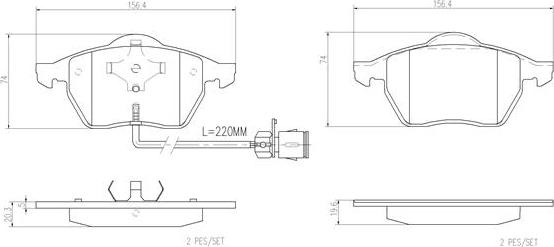 Brembo P85026N - Гальмівні колодки, дискові гальма avtolavka.club