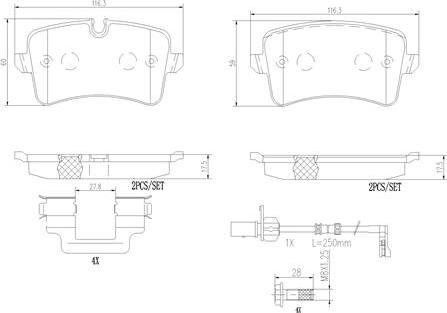 Brembo P85150N - Гальмівні колодки, дискові гальма avtolavka.club