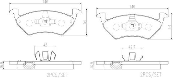 Brembo P85158N - Гальмівні колодки, дискові гальма avtolavka.club