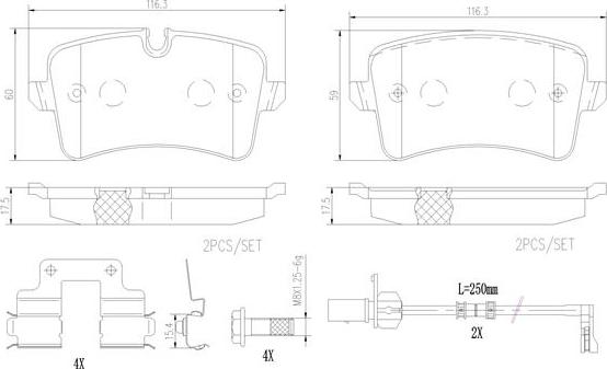 Brembo P85157N - Гальмівні колодки, дискові гальма avtolavka.club