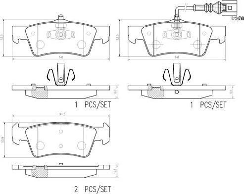 Brembo P85163N - Гальмівні колодки, дискові гальма avtolavka.club